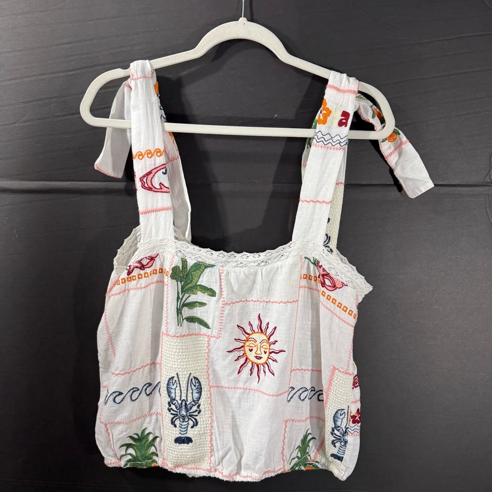 Pilcro Embroidered patchwork Crop Top - image 9